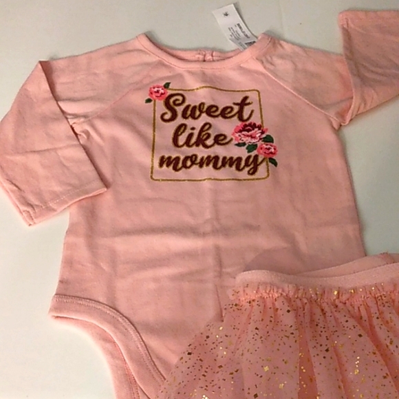 NWT GARANIMALS adorable Pink Girls "Sweet Like Mommy" Tutu Pant Bodysuit Set 12m - Picture 4 of 11